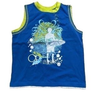 OP Boys Top Boys Size 6 7 Surfer Graphic Sleeveless Tank Top Shirt